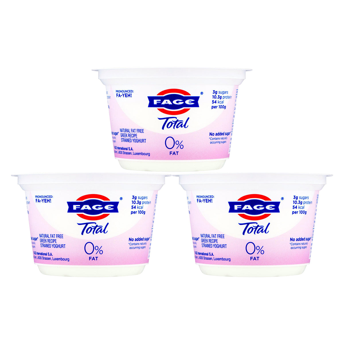 Fage Total 0 Percentage Fat Natural Greek Yogurt Bundle 150g X 3 Atasco