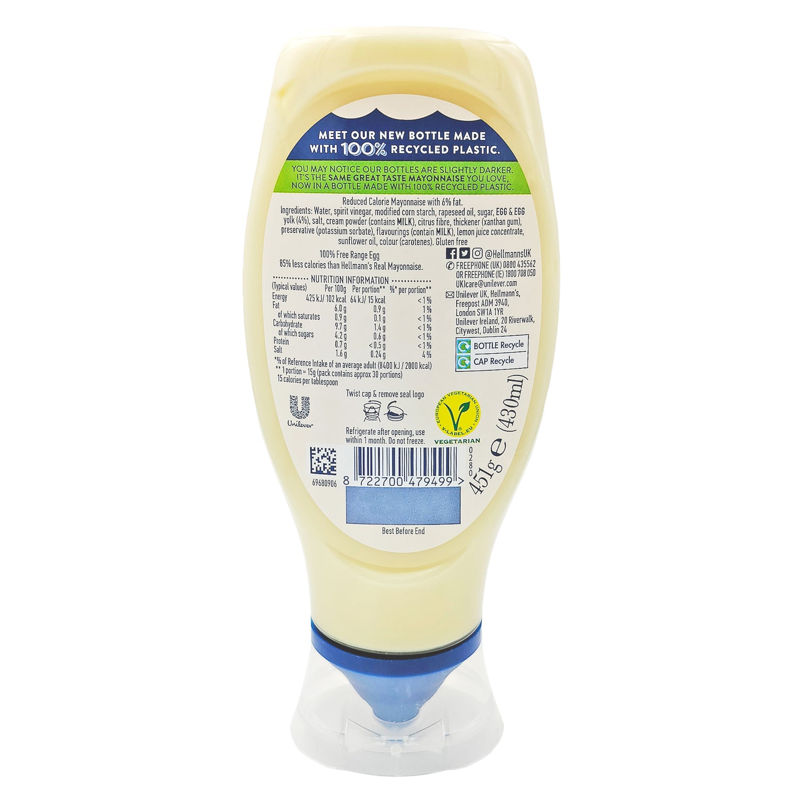 Hellmann's Lighter Than Light Squeezy Mayonnaise – Atasco